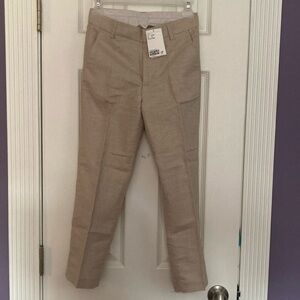 H&M Boys size 10 US Cotton/Line Pants Slim Fit Adjustable Waist with pockets NWT
